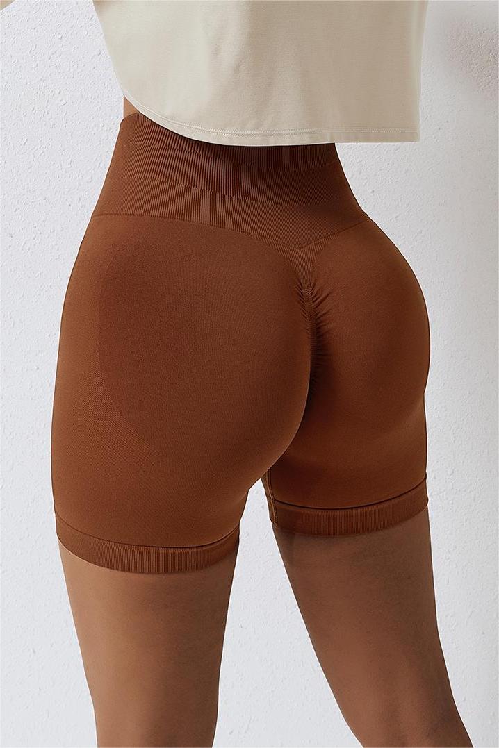 High Rise Scrunch-Butt Shorts - Flattering Fit for All-Day Comfort