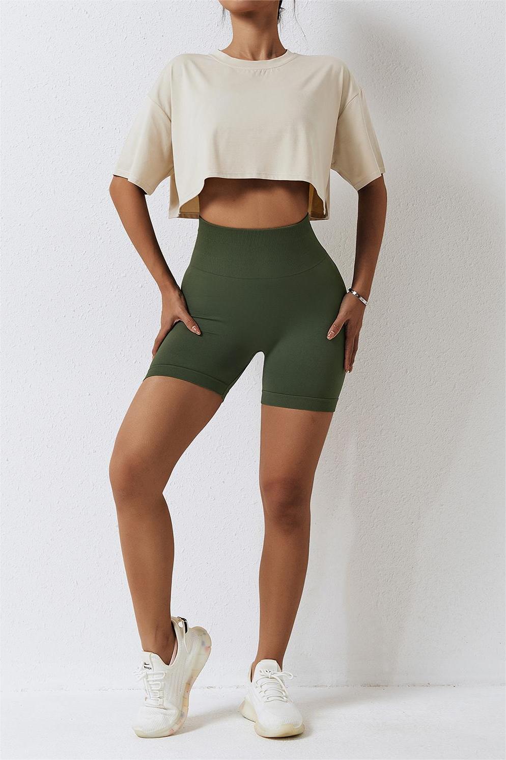 High Rise Scrunch-Butt Shorts - Flattering Fit for All-Day Comfort