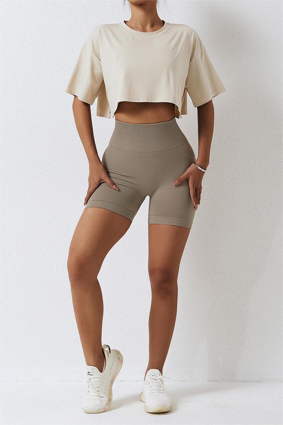 High Rise Scrunch-Butt Shorts - Flattering Fit for All-Day Comfort