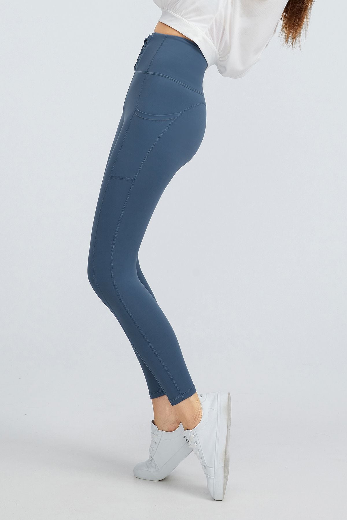 High Rise Lace-Up Leggings with Pockets | Fashionable &amp; Functional Fit