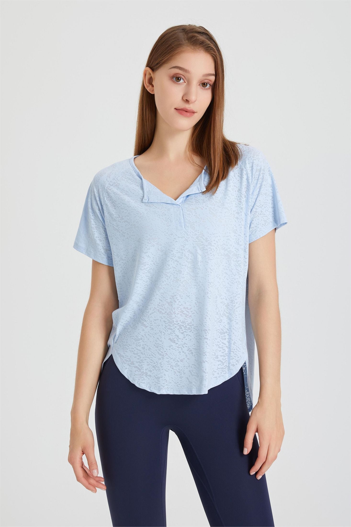 Lapel Jacquard Short Sleeve T-Shirt | Elegant &amp; Stylish Design