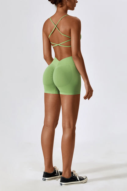 V-Back Seamless Scrunch Butt Shorts