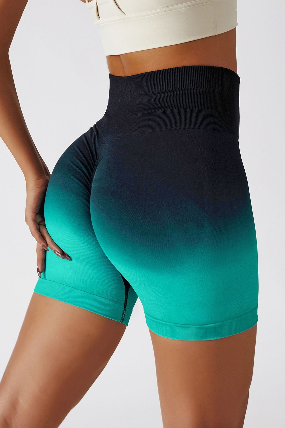 Ombre Seamless Scrunch Butt Shorts