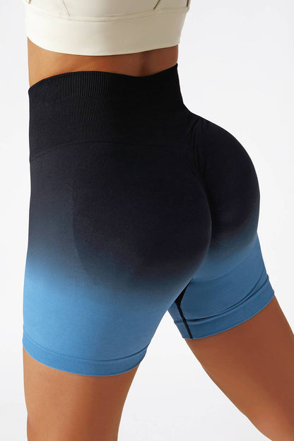 Ombre Seamless Scrunch Butt Shorts