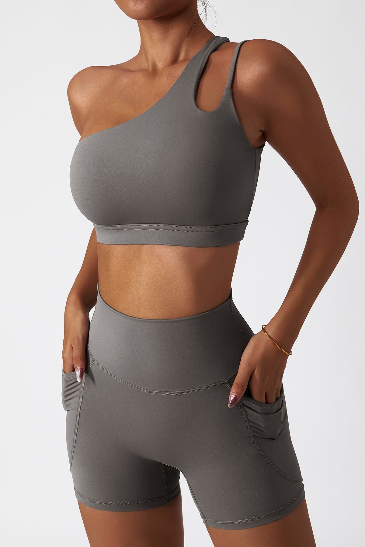 One Shoulder Sports Bra