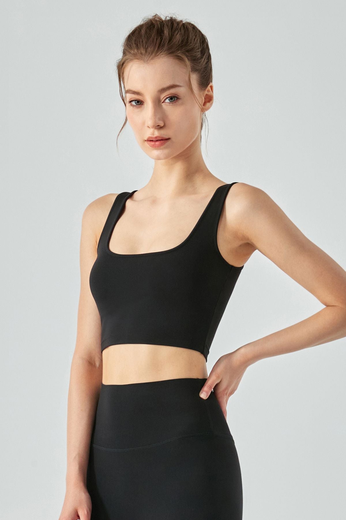 Activewear Set with Sports Bra &amp; Capri Legging  - Chic &amp; Versatile