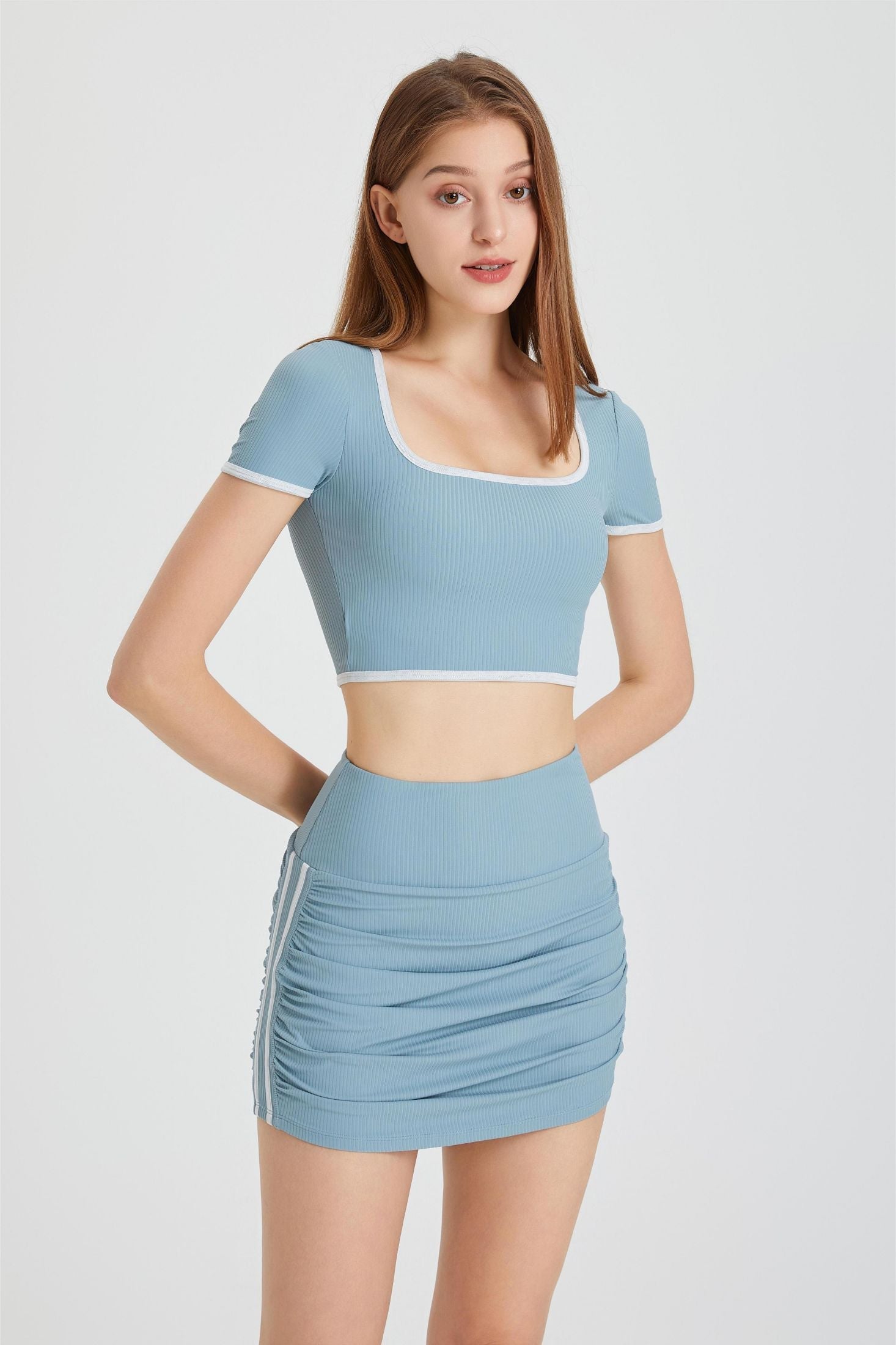 Ribbed Contrast Trim Bodycon Mini Skirt - Addition to Your Wardrobe