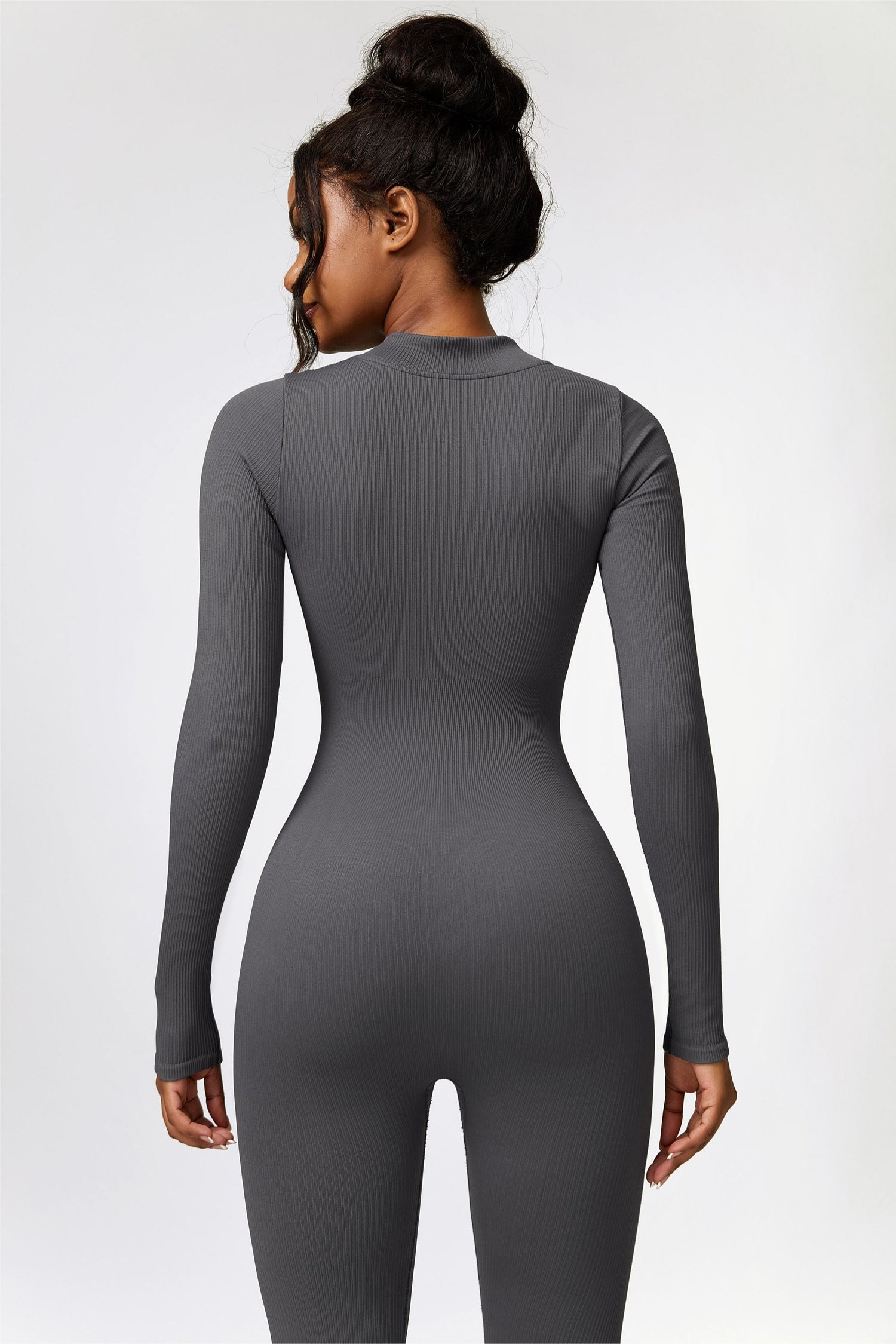 Ribbed Long-Sleeve Active Jumpsuit | Stylish &amp; Functional Fitness Wear