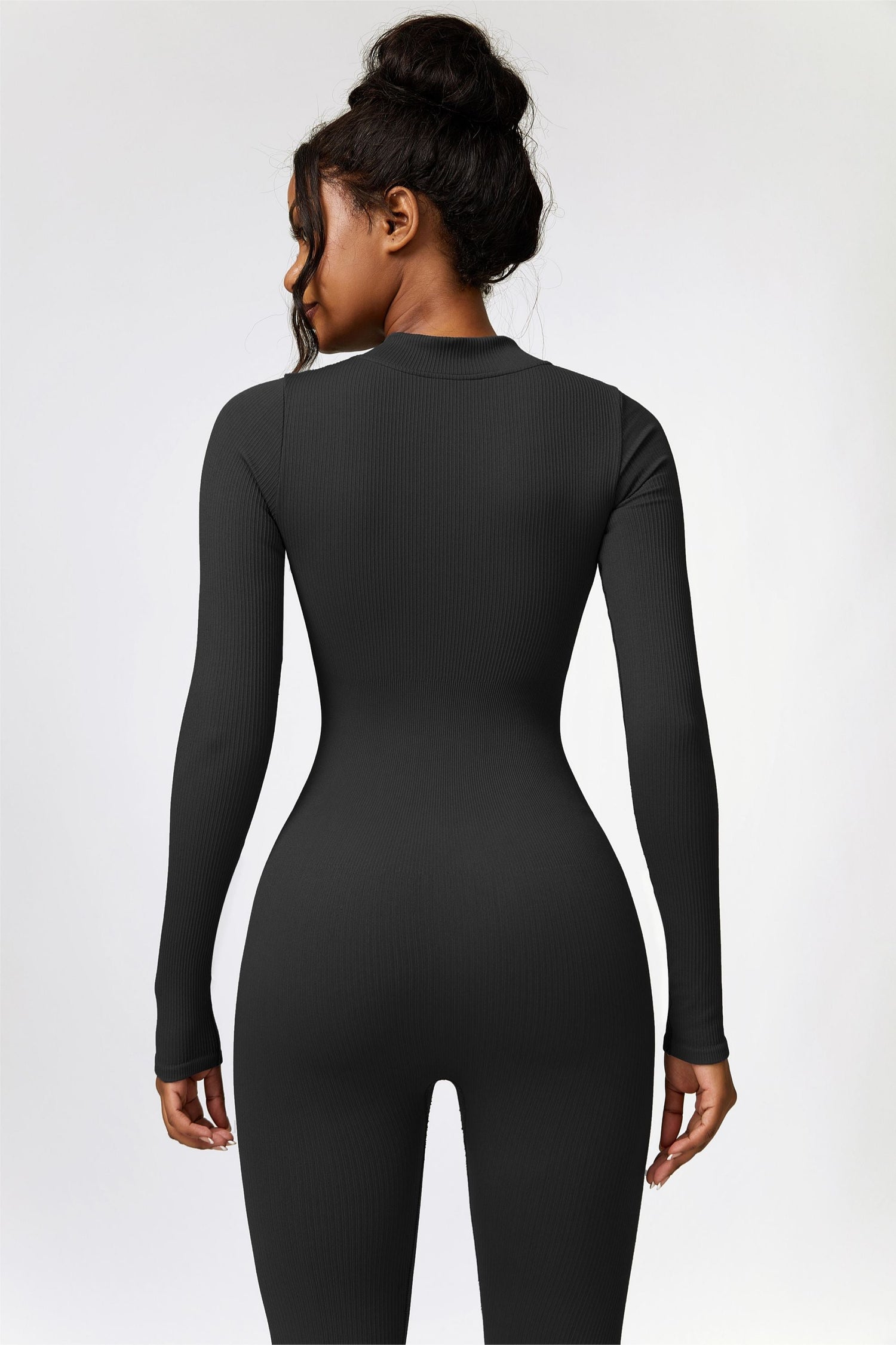 Ribbed Long-Sleeve Active Jumpsuit | Stylish &amp; Functional Fitness Wear