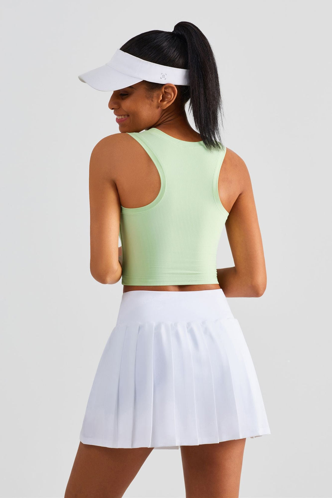 Ribbed Longline Racerback Sports Bra for Comfort and Stylish Support