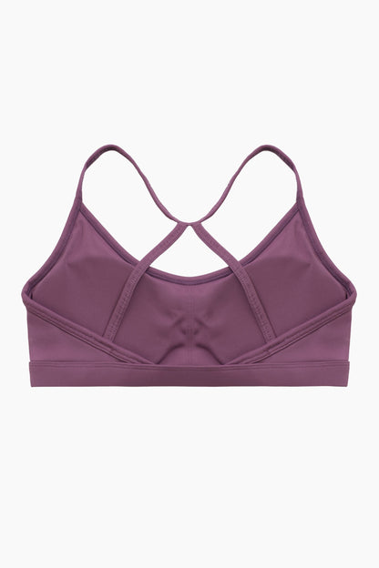 Scoop Neck Strappy Sports Bra | Chic Design &amp; Comfortable Support