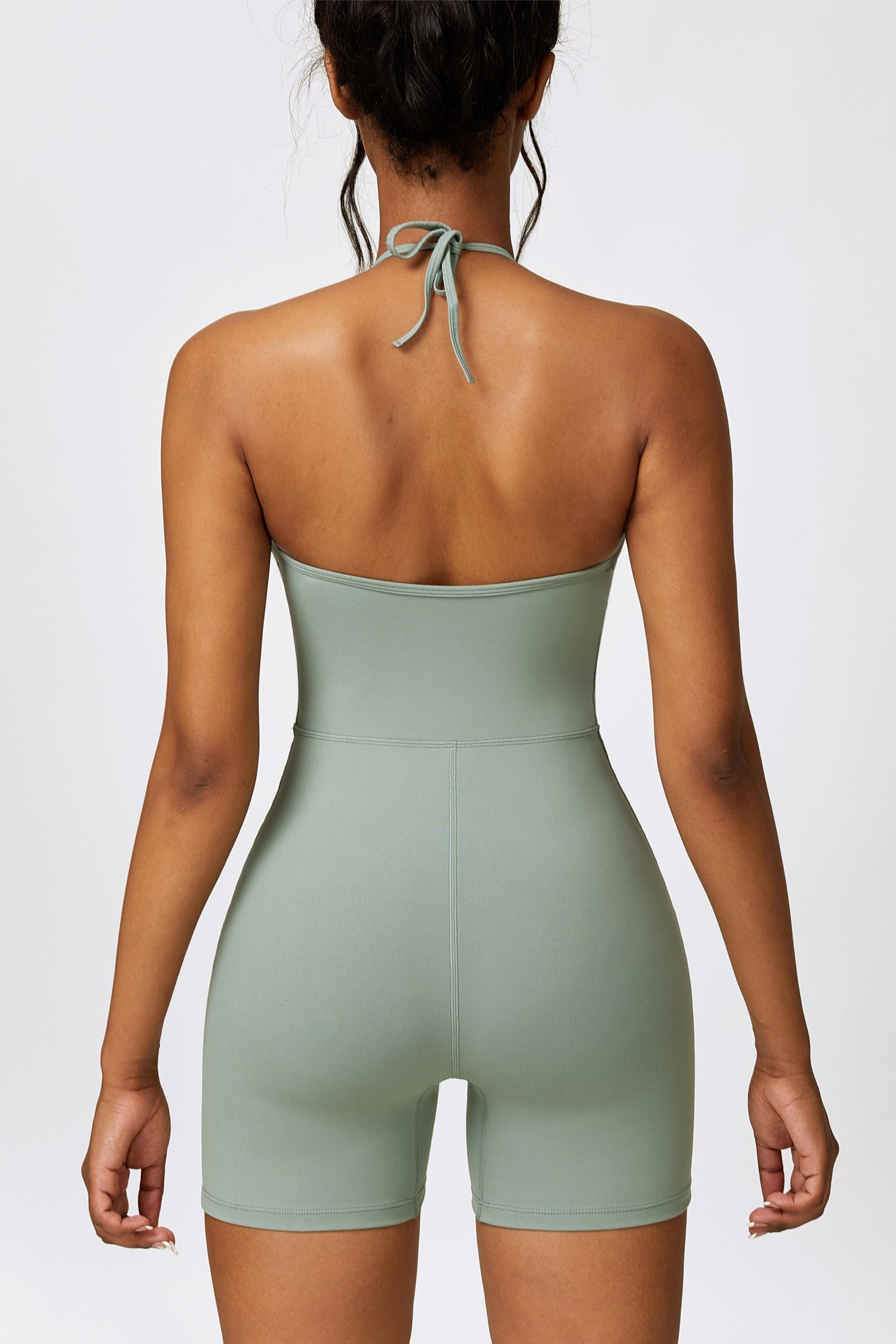 Scoop Neck Halter Short Unitard - Versatile and Stylish Dancewear