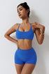 Scoop Neckline Crossover Strappy Sports Bra - Sexy and Functionality