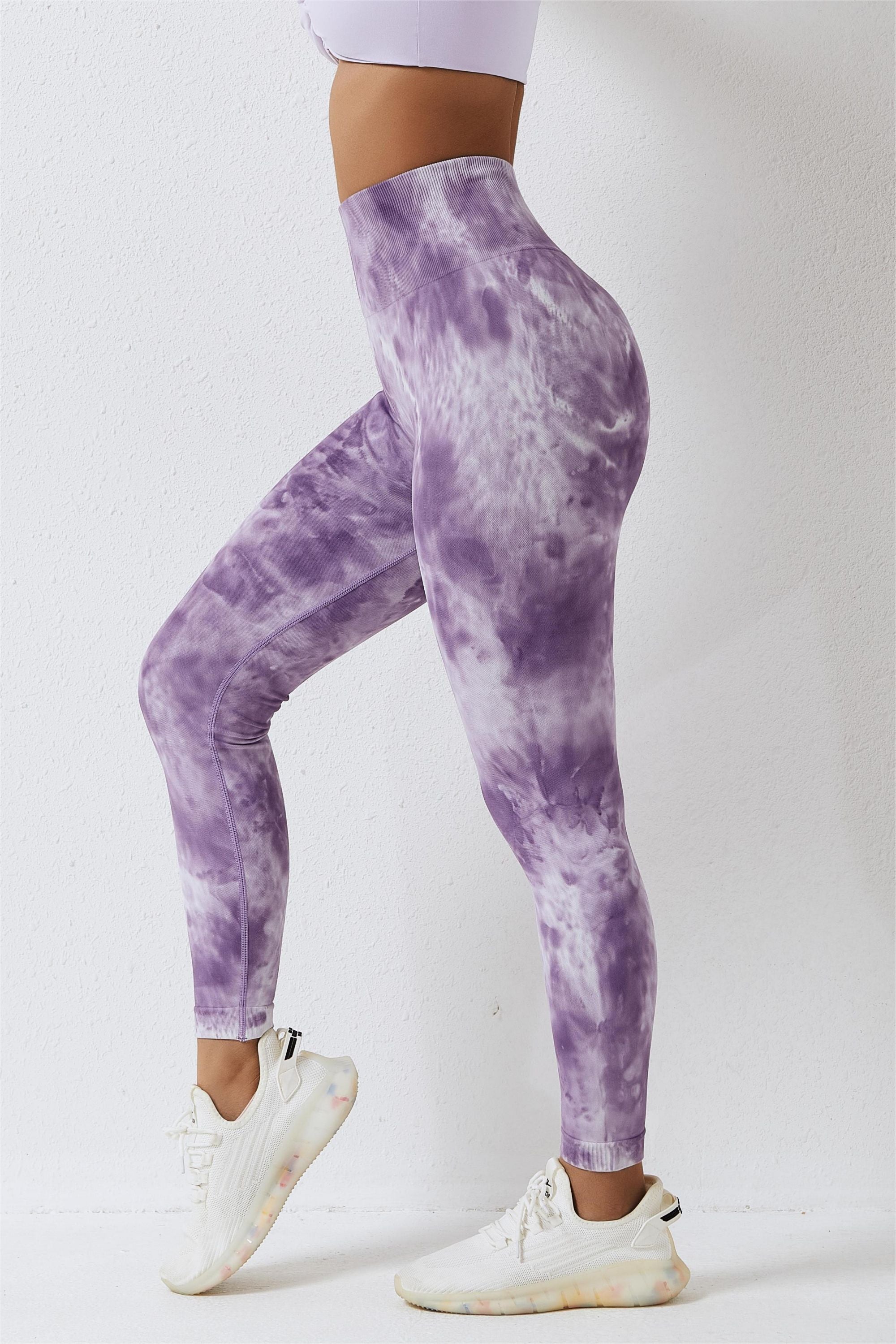 Seamless Tie Dye Scrunch Leggings - Embrace Your Bold Side