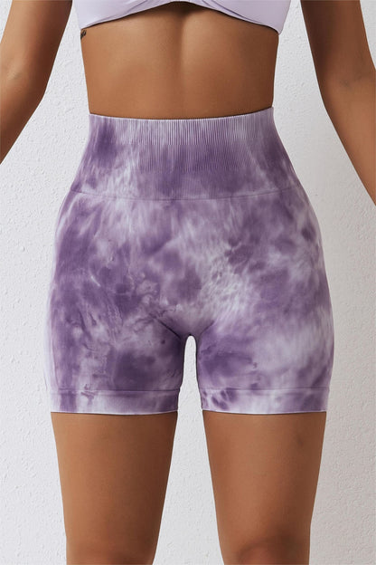 Seamless Tie Dye Scrunch Butt Shorts - Comfort and Style