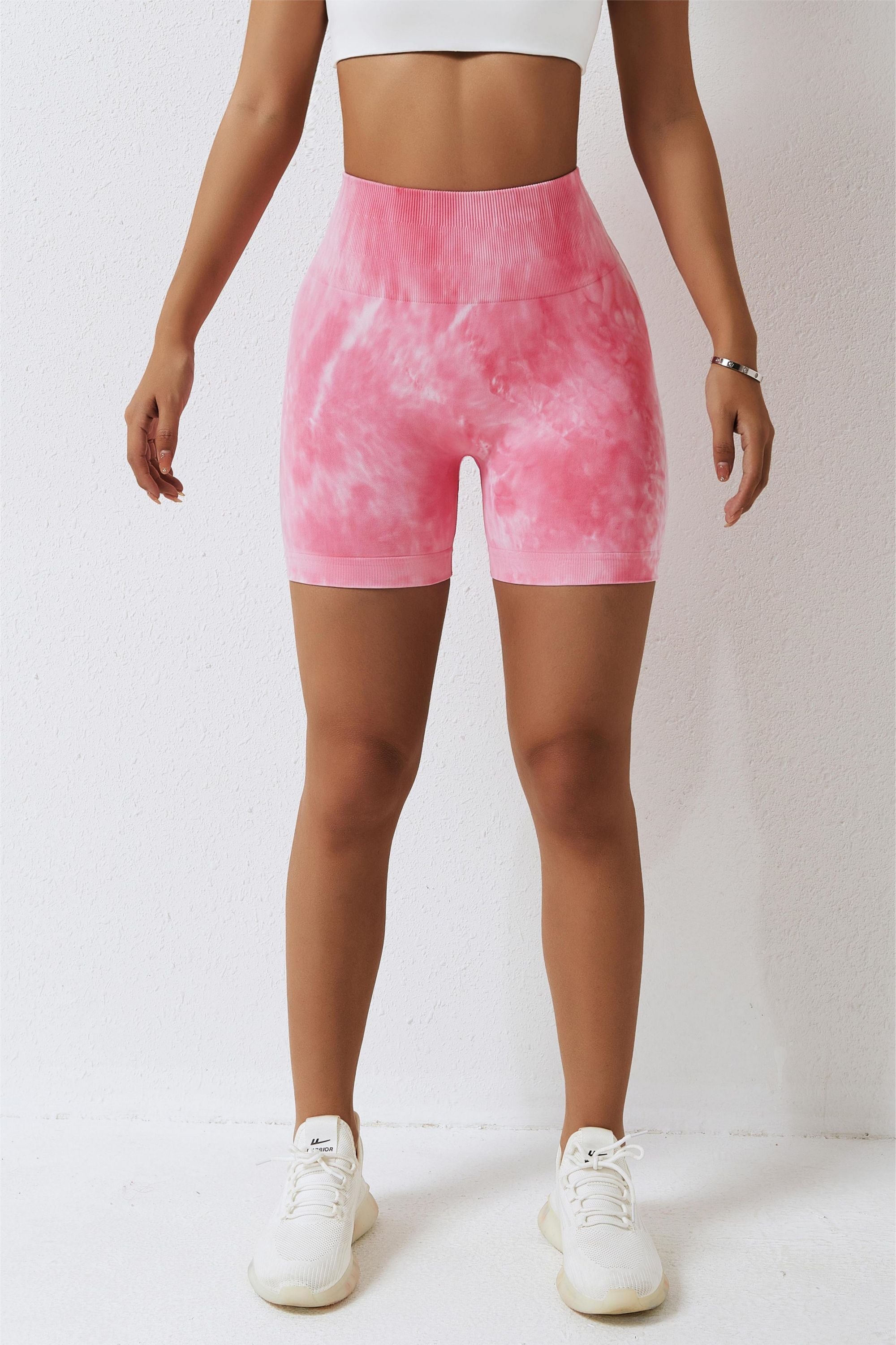 Seamless Tie Dye Scrunch Butt Shorts - Comfort and Style