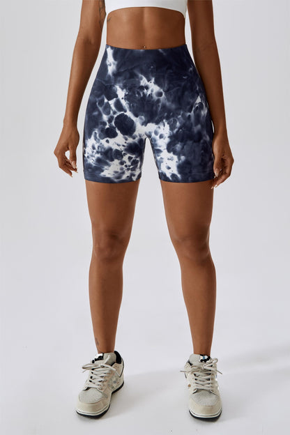 Seamless Tie Dye Scrunch Butt Shorts - Comfort and Style