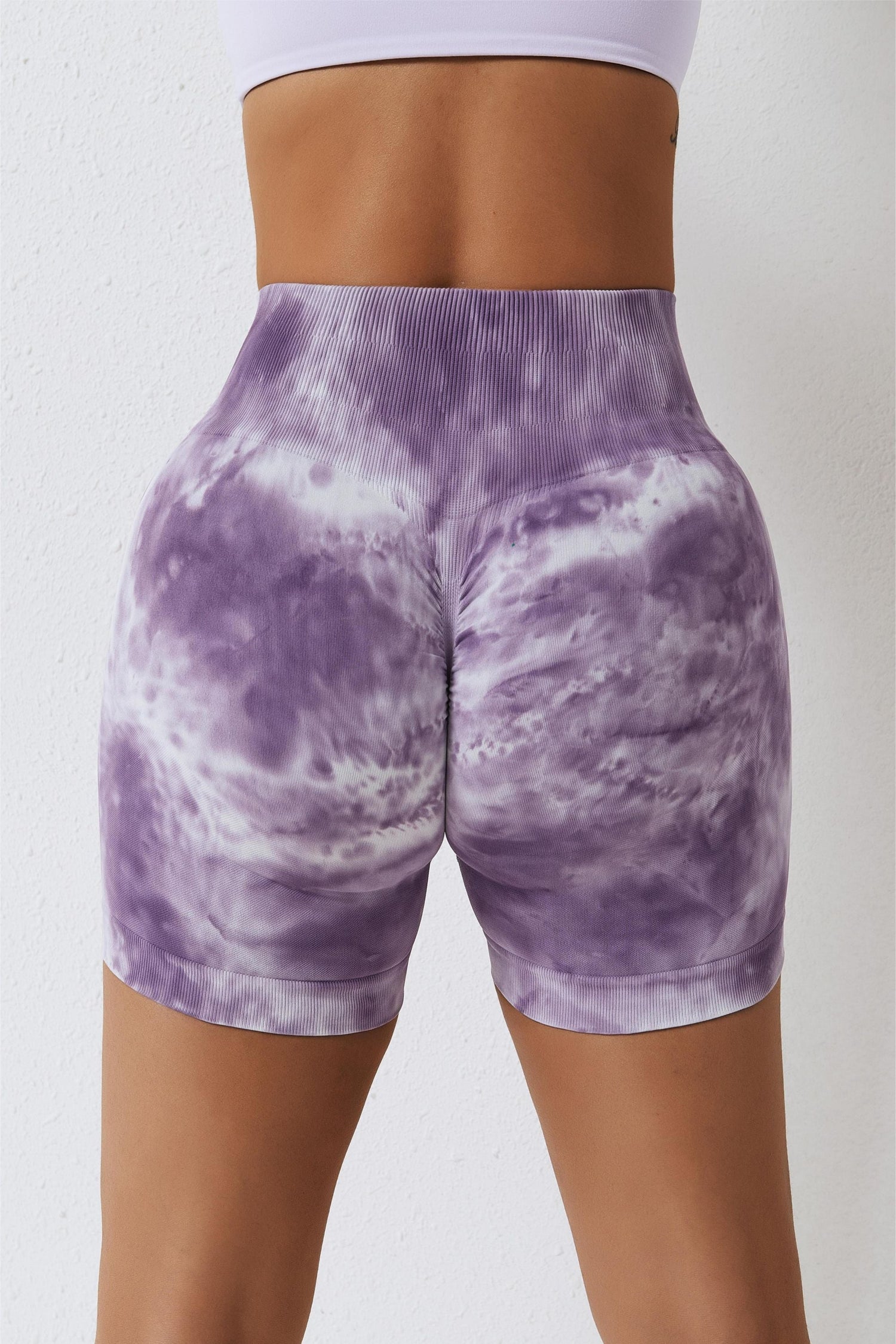 Seamless Tie Dye Scrunch Butt Shorts - Comfort and Style