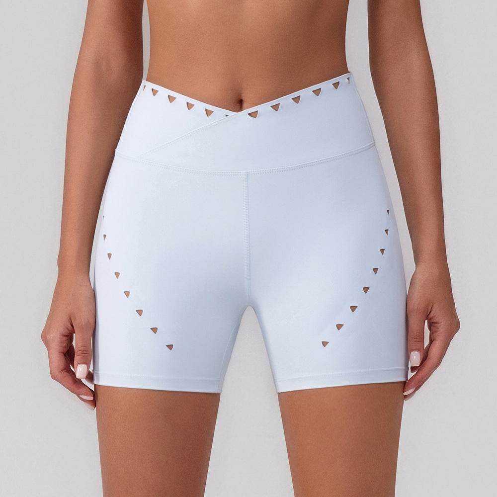 High Waist Tummy Control Hollow Out Yoga Shorts
