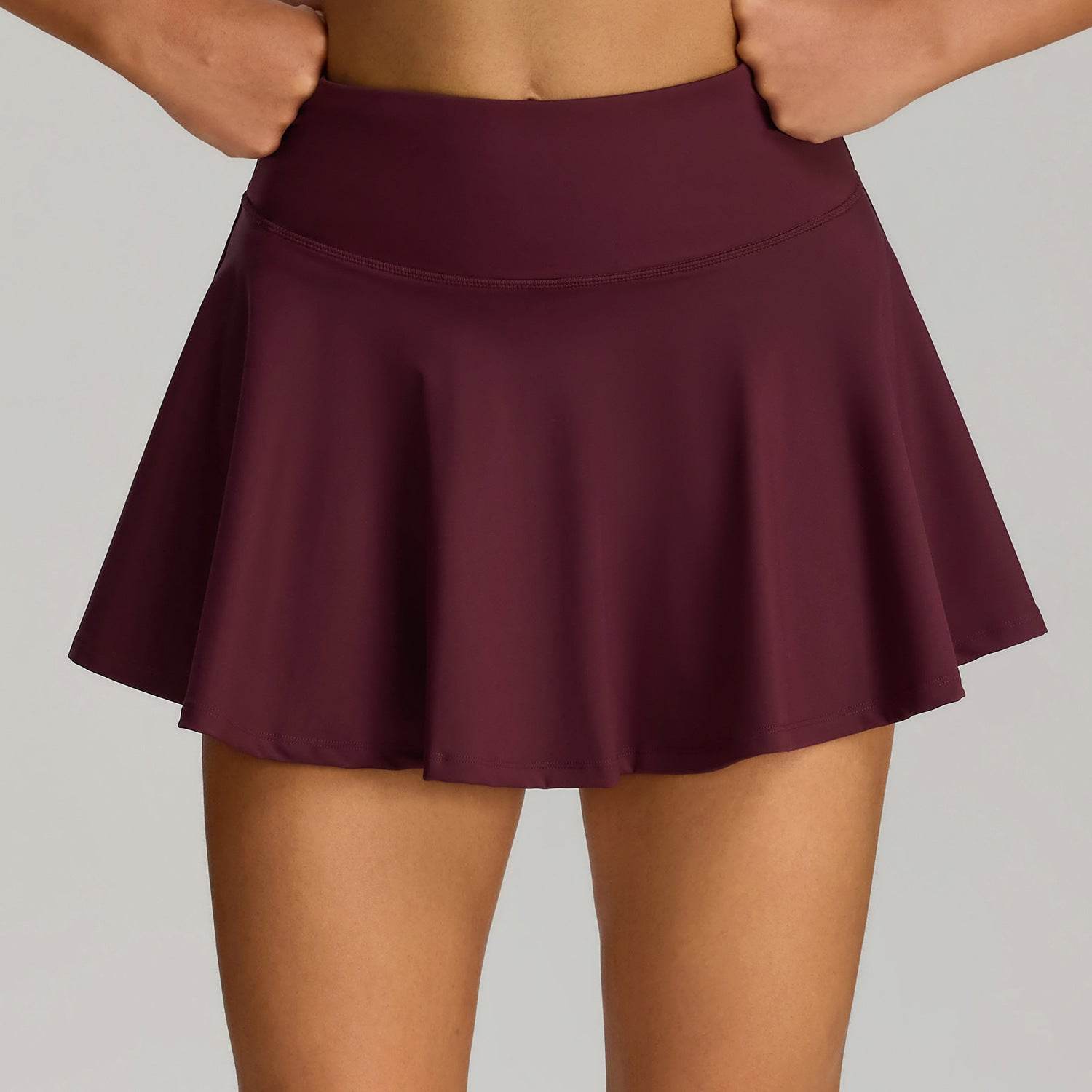 High Waisted Pleated Tennis Skirts with Short and Pocket