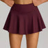High Waisted Pleated Tennis Skirts with Short and Pocket