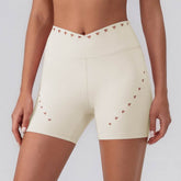 High Waist Tummy Control Hollow Out Yoga Shorts