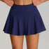High Waisted Pleated Tennis Skirts with Short and Pocket