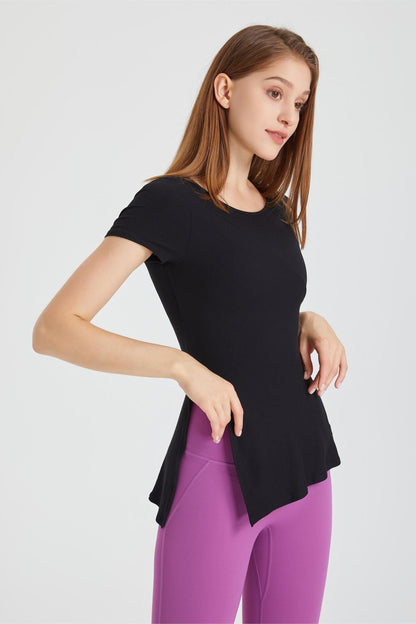 Split Hem Longline Tunic Top -  Perfect Blend of Comfort and Style 