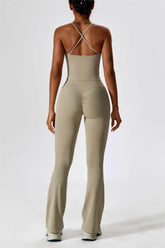 Square Neck Crossover Strap Tank Top