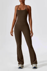 Square Neck Crossover Strap Tank Top