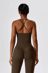 Square Neck Crossover Strap Tank Top