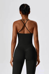 Square Neck Crossover Strap Tank Top