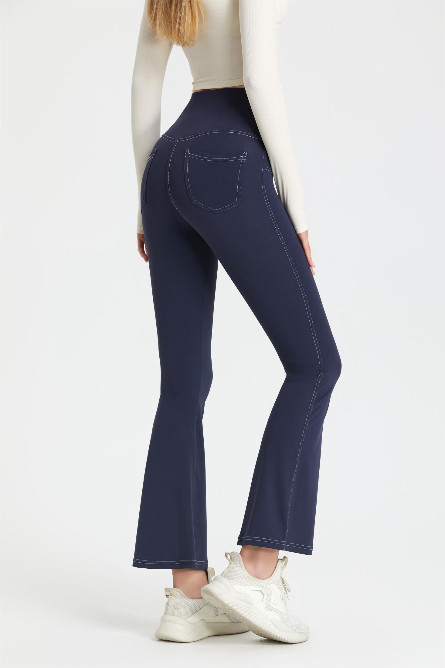 Stretch Denim Flared Leggings - Both Style and Function