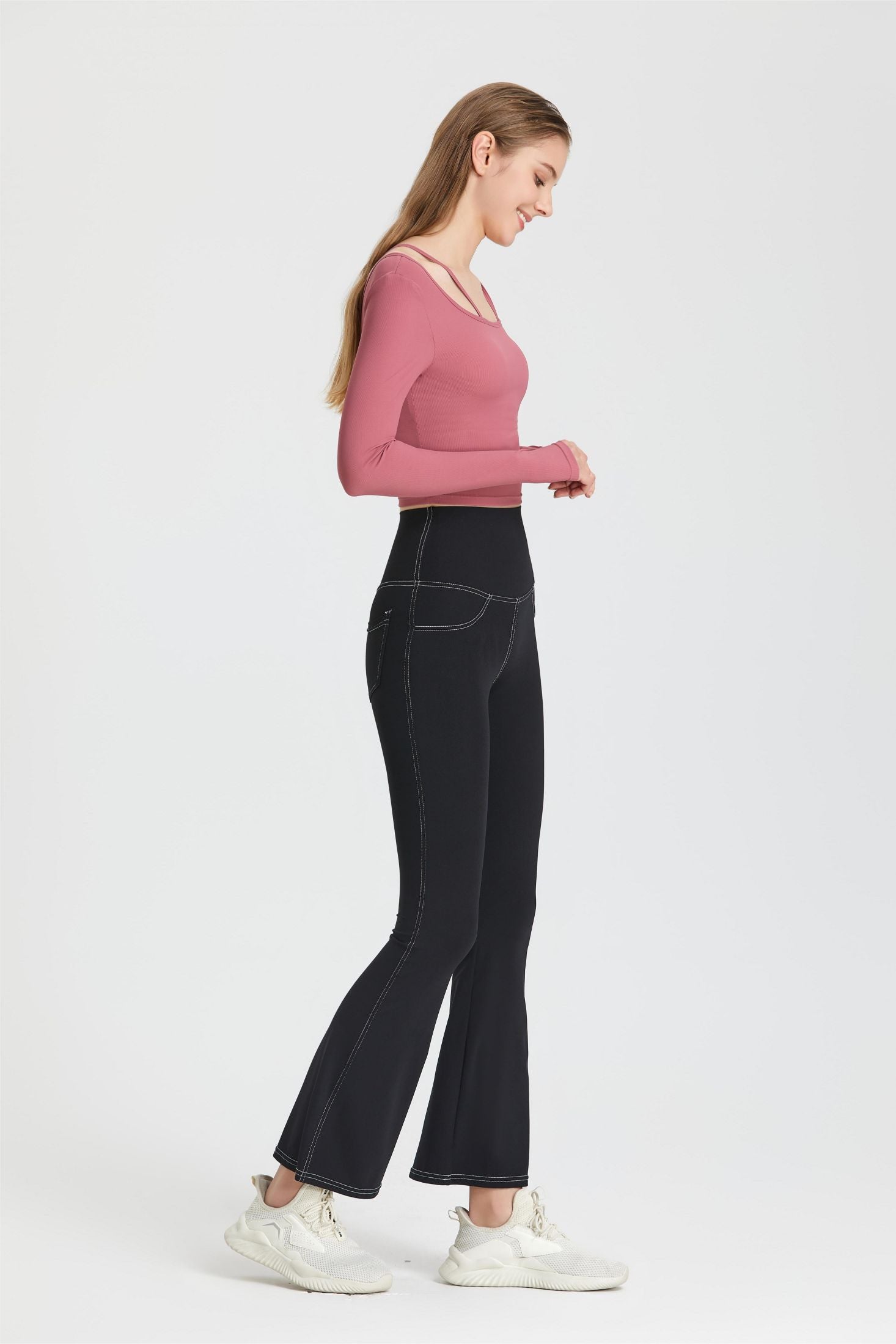 Stretch Denim Flared Leggings - Both Style and Function