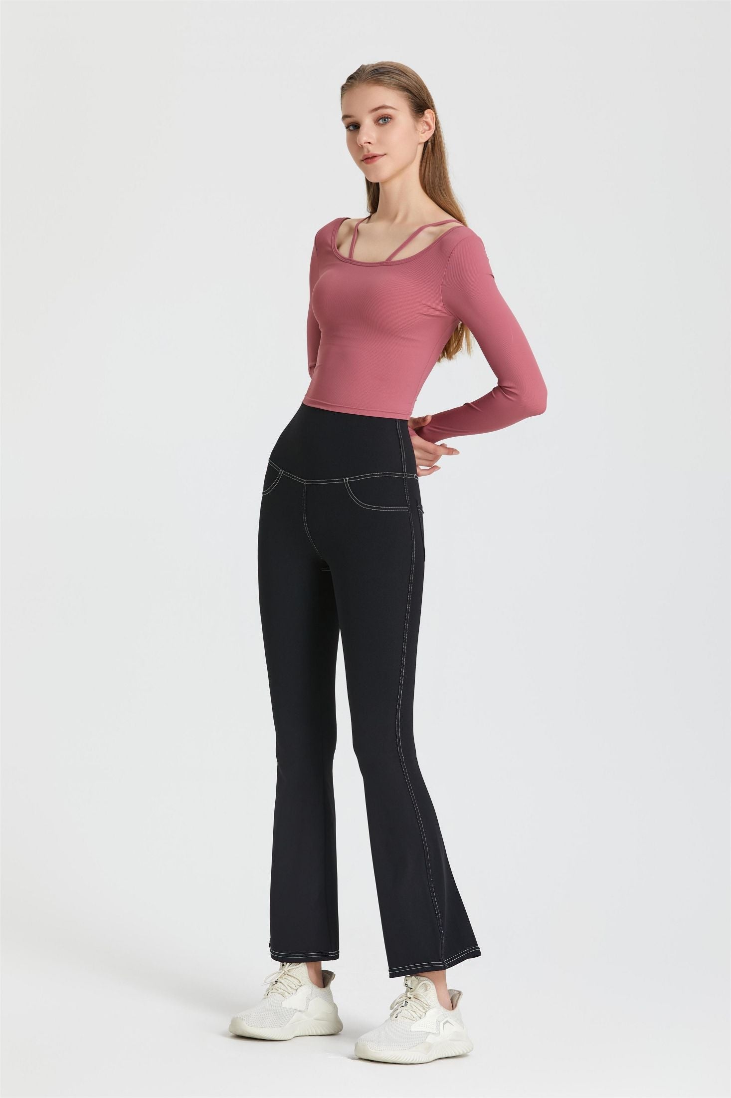 Stretch Denim Flared Leggings - Both Style and Function