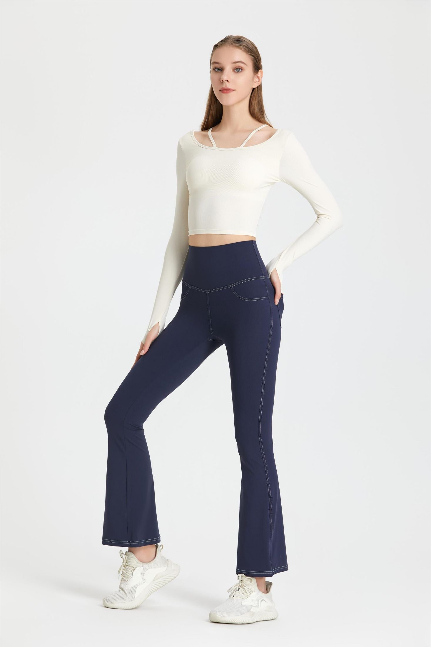 Stretch Denim Flared Leggings - Both Style and Function