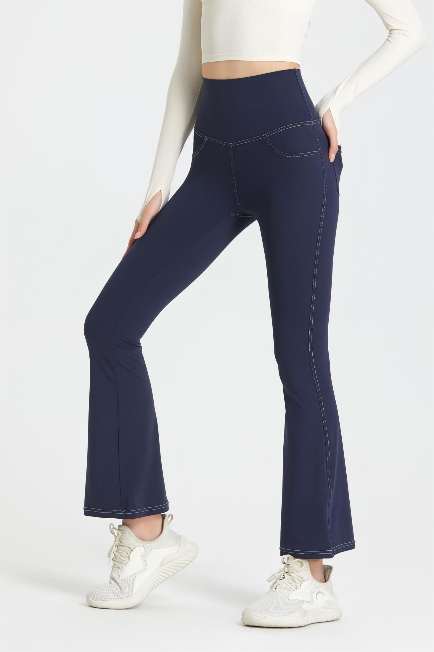 Stretch Denim Flared Leggings - Both Style and Function