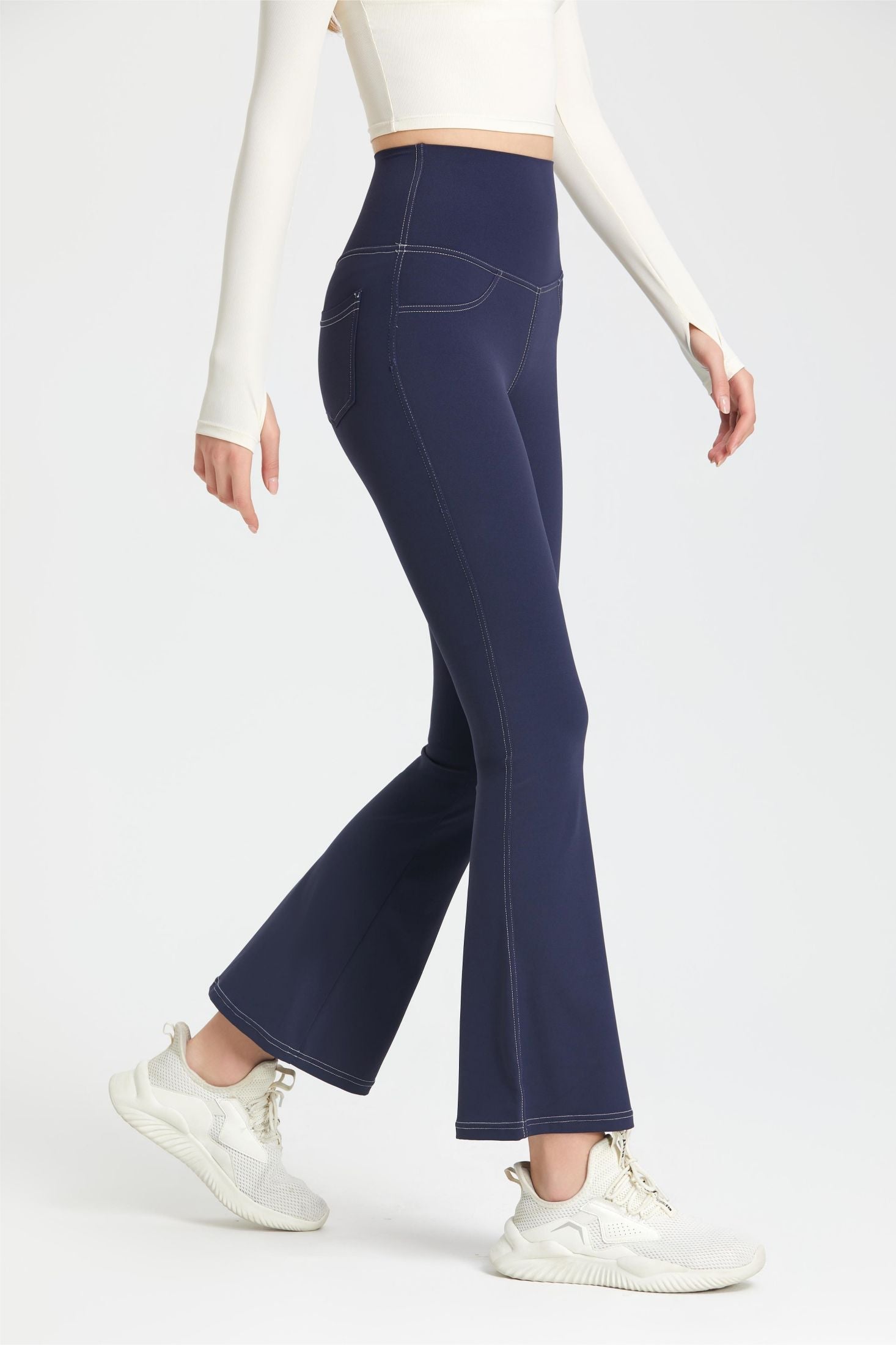 Stretch Denim Flared Leggings - Both Style and Function