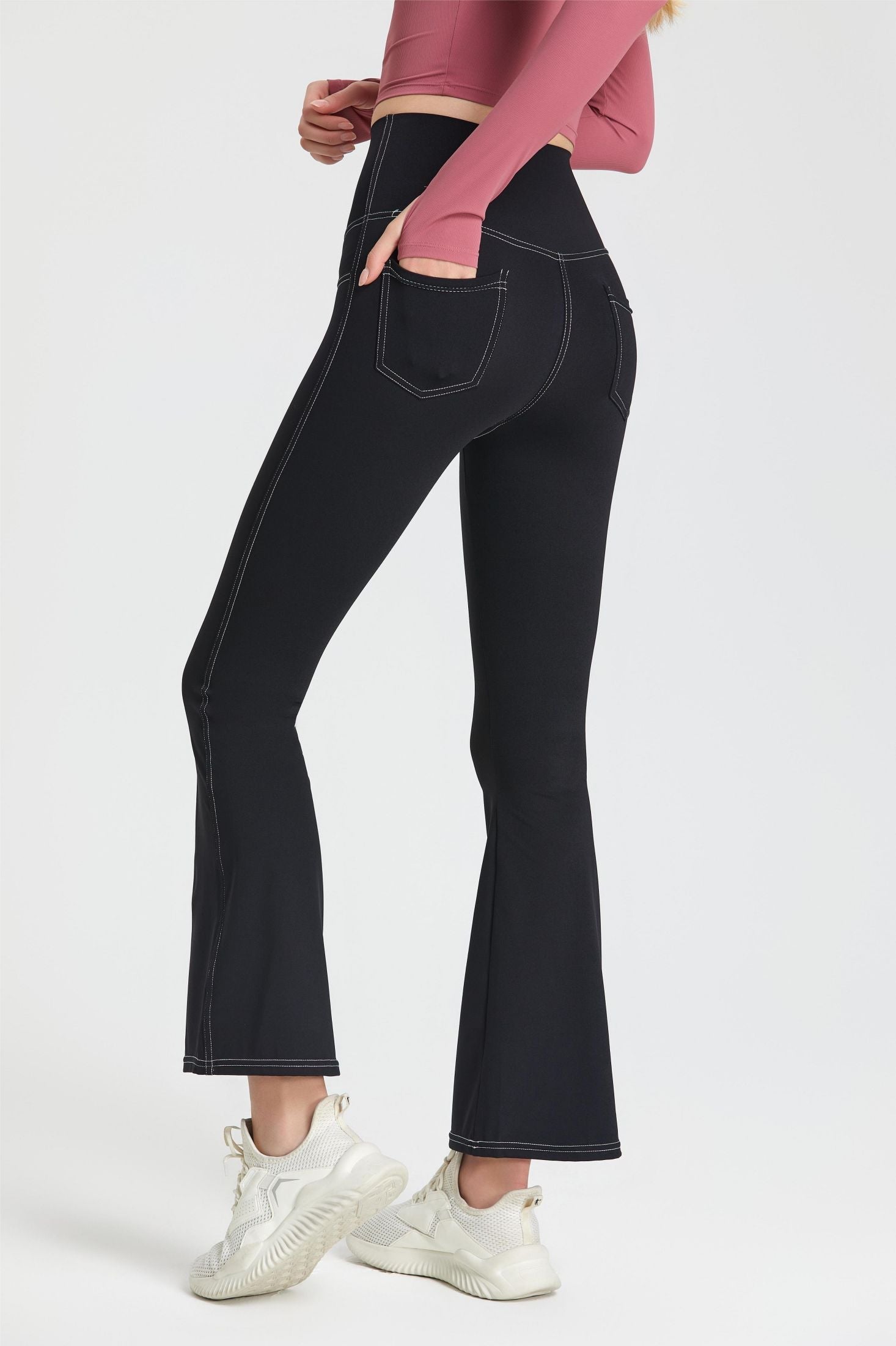 Stretch Denim Flared Leggings - Both Style and Function