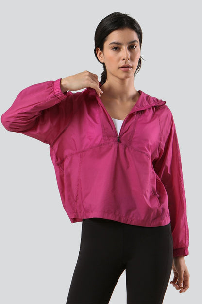 Sun Protection Half-Zip Track Jacket Windbreaker