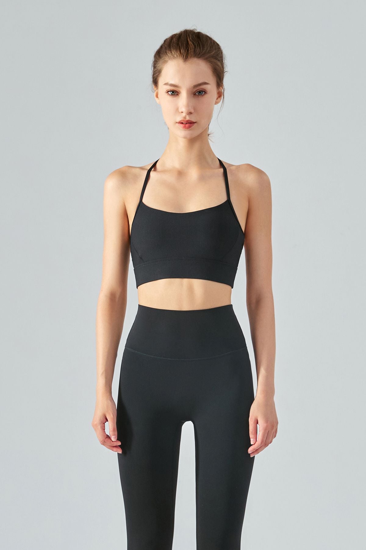 Ribbed T-Back Sports Bra