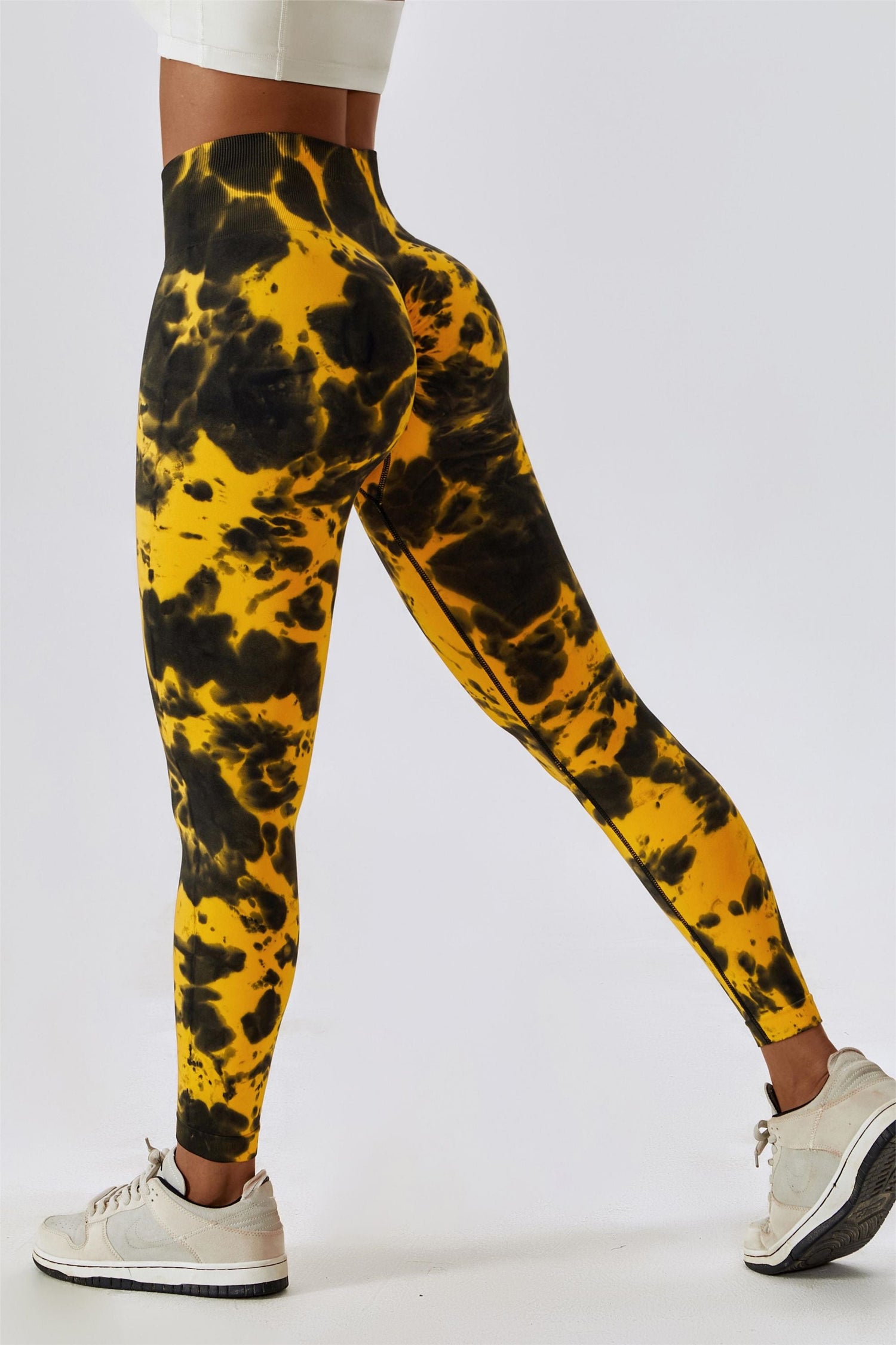 Tie Dye Seamless High-Rise Scrunch Leggings – Stylish &amp; Supportive