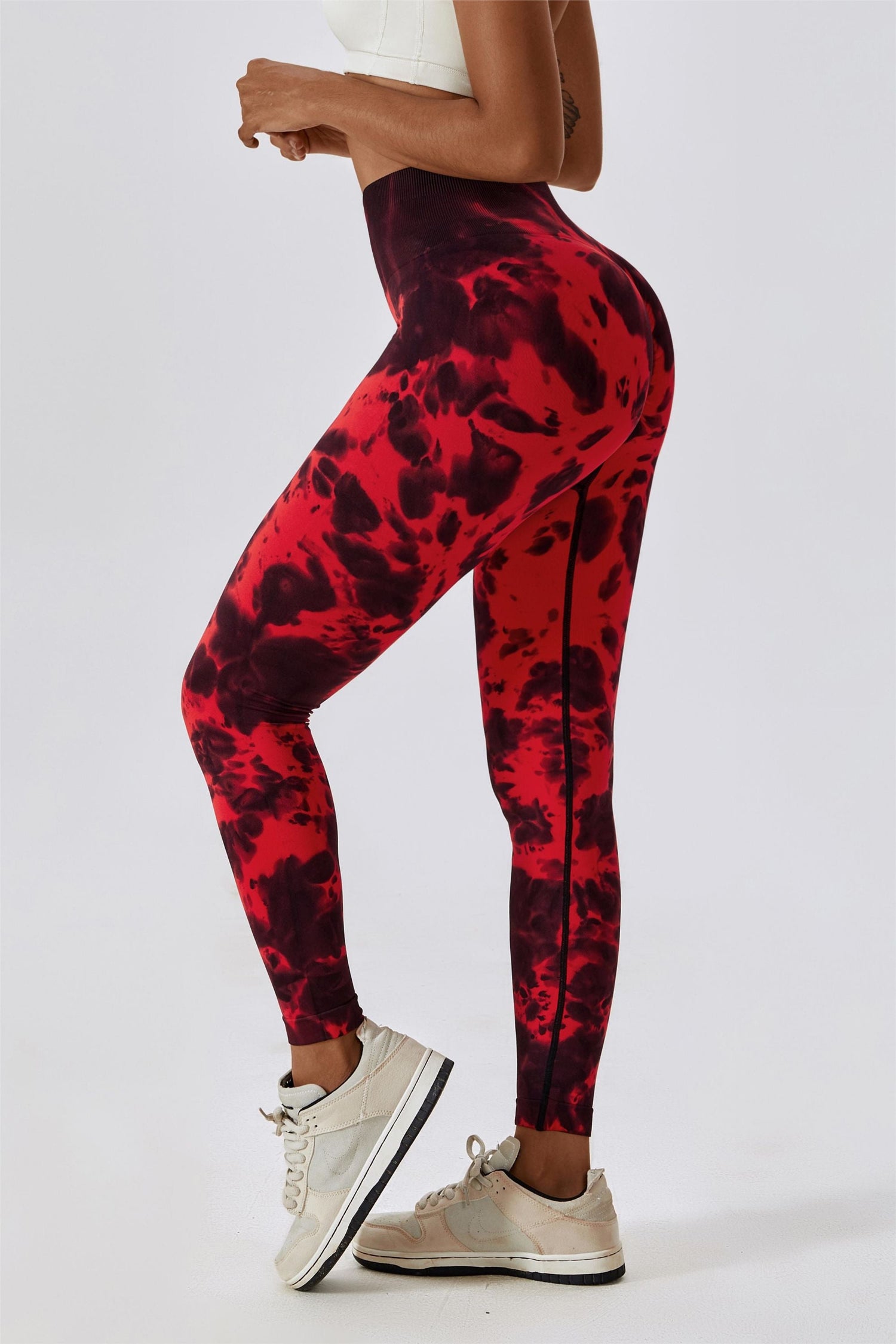 Tie Dye Seamless High-Rise Scrunch Leggings – Stylish &amp; Supportive