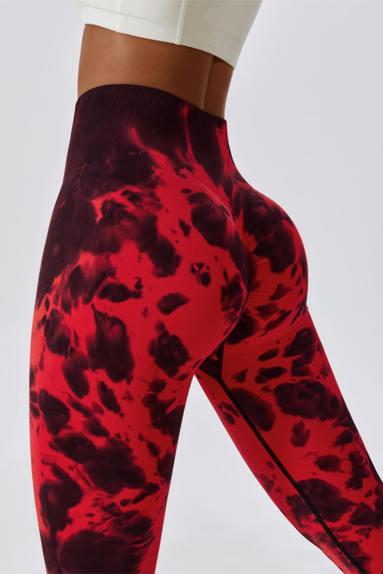 Tie Dye Seamless High-Rise Scrunch Leggings – Stylish &amp; Supportive