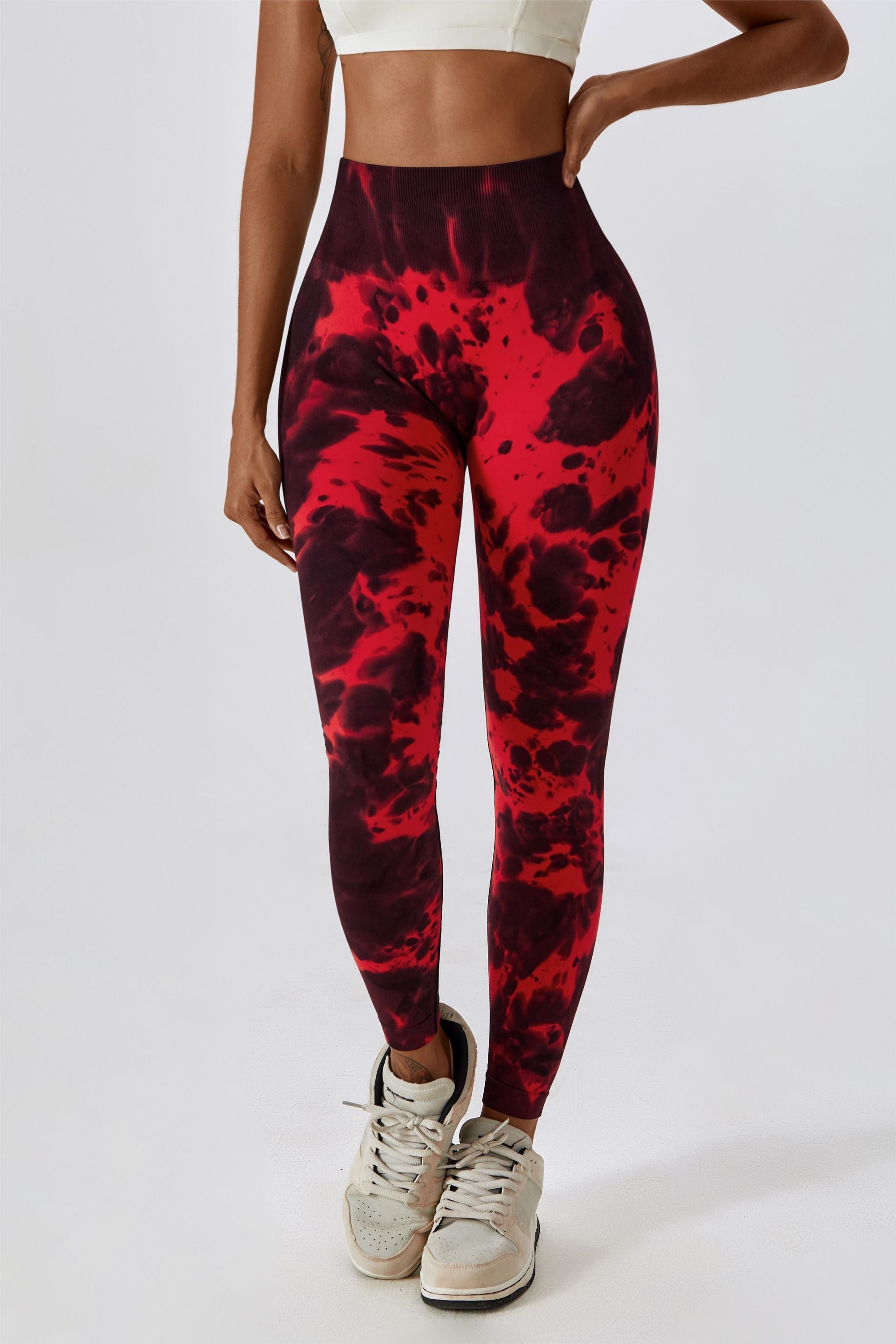 Tie Dye Seamless High-Rise Scrunch Leggings – Stylish &amp; Supportive