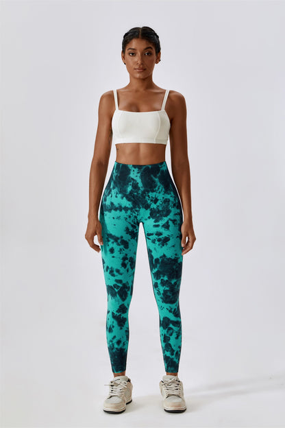 Tie Dye Seamless High-Rise Scrunch Leggings – Stylish &amp; Supportive