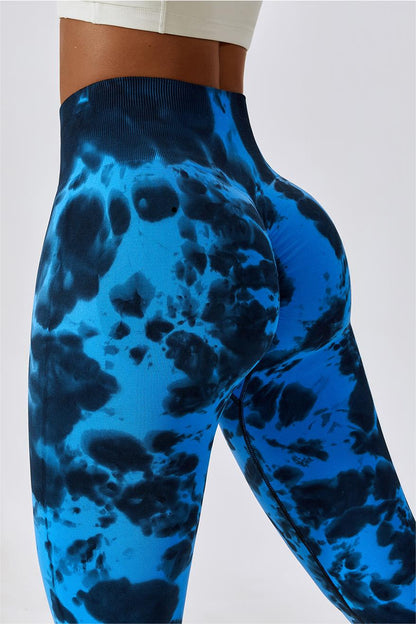 Tie Dye Seamless High-Rise Scrunch Leggings – Stylish &amp; Supportive