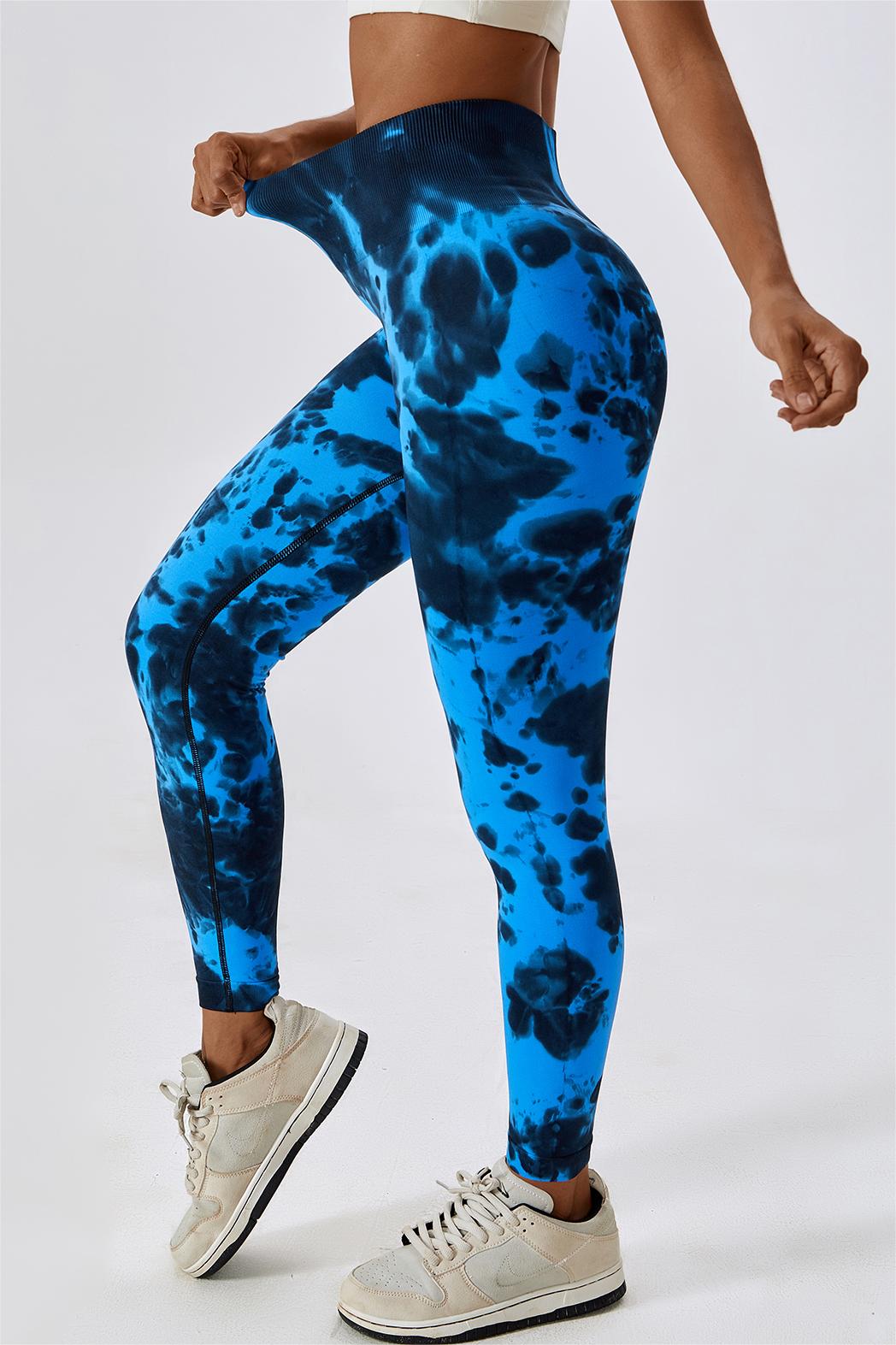 Tie Dye Seamless High-Rise Scrunch Leggings – Stylish &amp; Supportive