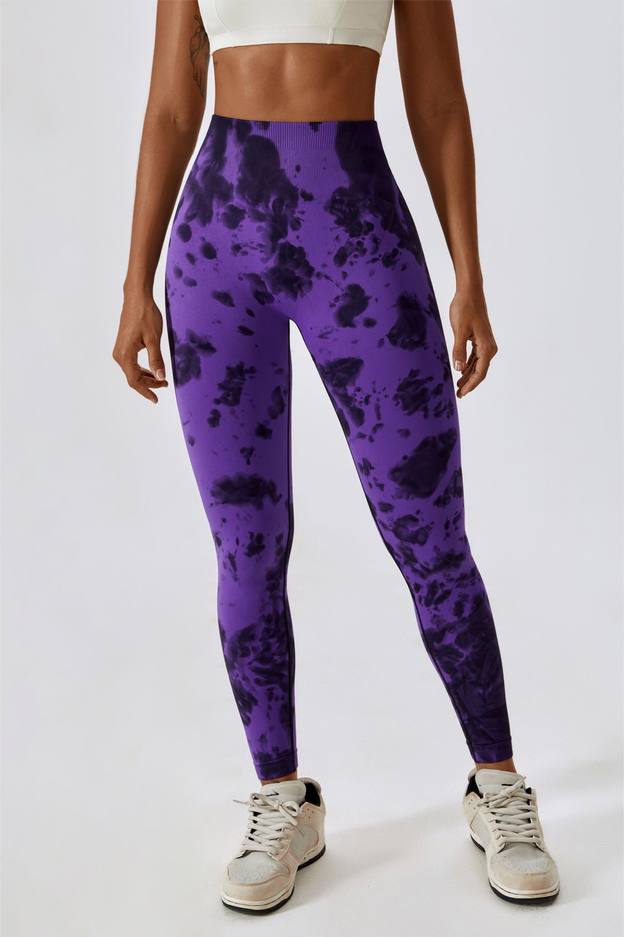 Tie Dye Seamless High-Rise Scrunch Leggings – Stylish &amp; Supportive