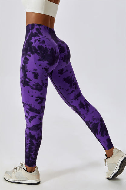 Tie Dye Seamless High-Rise Scrunch Leggings – Stylish &amp; Supportive